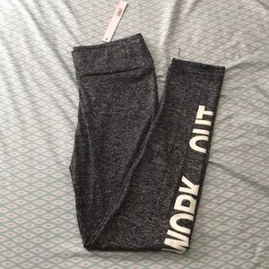 Gray workout leggings